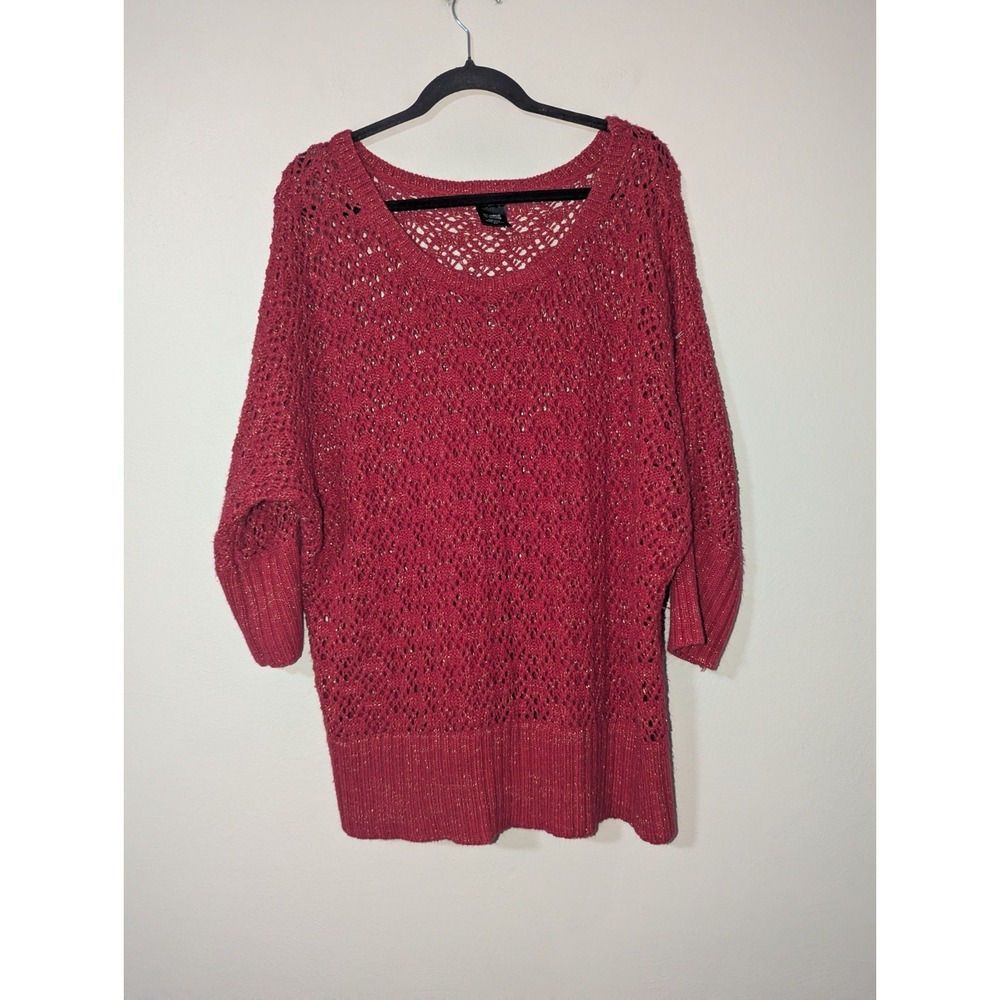2X United States Sweaters Acrylic Metallic Dark Pink Sweater